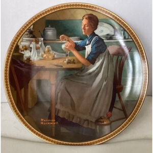 Norman Rockwell Plate Rediscovered Women "Working In The Kitchen" 9th Issue